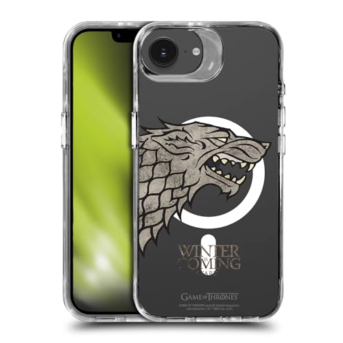 Image of Head Case Designs Officially Licensed HBO Game of Thrones Stark Distressed Mottos and Sigils Shockproof Bumper Case Compatible with Apple iPhone 16e / Apple iPhone 17e and Compatible with MagSafe