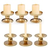 Huucozn 6 Pezzi Porta Candele in Metallo Candelabro Oro Candeliere da Tavolo Decorazioni C...