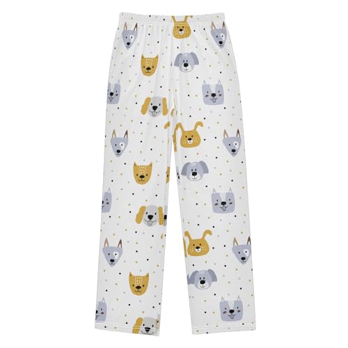 Boys' Pants Colorful Dogs Dots Long Bottoms Jogger Pants Elastic Waist Trousers with Pockets S-XL