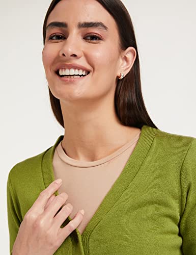 Image of Amazon Brand - Symbol Women's Acrylic V Neck Regular Fit Cardigan Sweater (Available in Plus Sizes)