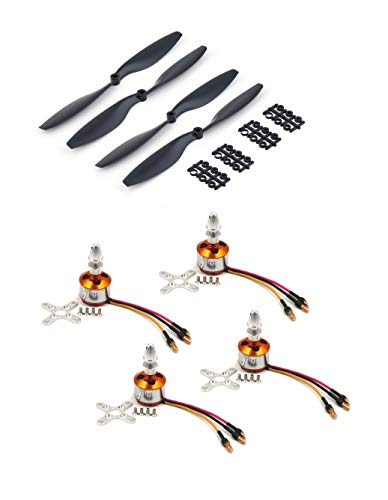 INVENTO 4Pcs 2200KV BLDC Brushless Motor + 1245 12x4.5 12 inch Propeller Quadcopter mini kit