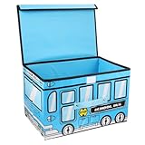 HOODANCOS 蓋付きスタッキング収納ボックス 折りたたみ式 大容量 おもちゃ収納ケース 雑貨 衣類 キッズ用品 ブックオーガナイザー 底部キャスター付き