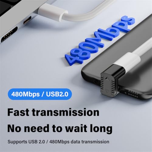 Adaptateur USB C vers Micro USB coudé à 180° transfert rapide 480 Mbps - 7