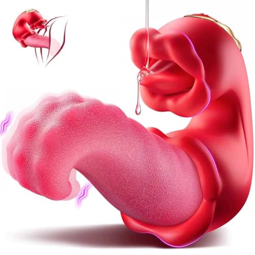 Massage Relaxation Clit Adult Toys Soft Silicone USB Fast Charging Dual Motor Silent Couple Beginners Licking and Sucking Toys Mini Bullet Massage Toy Waterproof Suitable for Ladies Gifts 6XZY