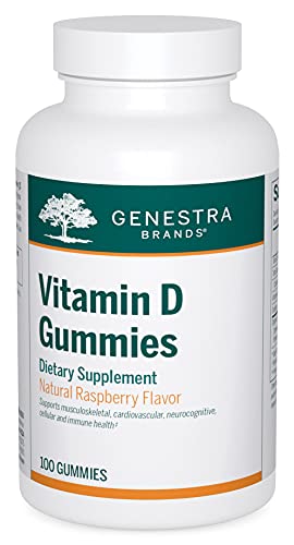 Genestra Brands Vitamin D Gummies | Support For Musculoskeletal, Cardiovascular, Neurocognitive, Cellular, And Immune Health* | 100 Gummies | Natural Raspberry Flavor #TOP16