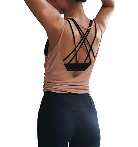 Image of LEXISLOVE Womens Workout Shirts Sexy Open Back Activewear Workout Clothes Sports Yoga Tank Tops