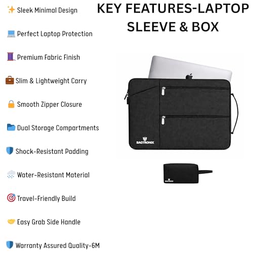 Image of Drax Laptop Bag Sleeve Case Cover Pouch for Laptop Apple /Dell /Lenovo /Asus /Hp /Samsung /Mi /MacBook /Ultrabook /Thinkpad /Ideapad /Surfacepro (Grey) (Black, 13.3 inch)