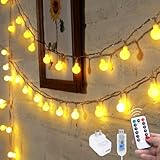 [Remote & Timer] 100 LED 36ft Ball LED Globe String Lights 8 Modes UL Listed WithRemotefor Indoor/Outdoor Commercial Decor, Gardens, Patio, Wedding, Bedroom, Christmas Party Decoration