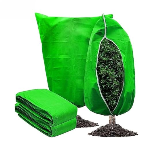 FUANA Paquete de 2 fundas para plantas para protección contra heladas, manta anticongelante grande de 120 x 180 cm, impermeable, resistente al viento, para arbustos, árboles, verduras, compatible con