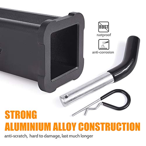 Mictuning 2-1/2 Inches Class V To 2 Inches Class Iii And Iv Trailer Hitch Receiver Adapter, 2.5 Inches To 2 Inches Reducer Sleeve With Hitch Pin And Clip #TOP4