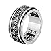 Homxi Bague Homme Gothique Punk,Anneau Mantra Bouddhiste Vintage Alliance Argent 925 Homme Argent Bague Homme Taille 62