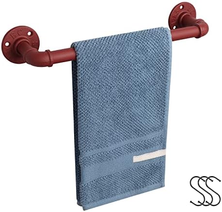 Jeasor Industrial Pipe Towel Rack Towel Bar, Heavy Duty Wall Mounted Rustic Farmhouse Bath Towel Holder for Bathroom