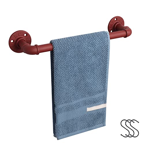 Jeasor Industrial Pipe Towel Rack Towel Bar, Heavy Duty Wall Mounted Rustic Farmhouse Bath Towel Holder For Bathroom #TOP2