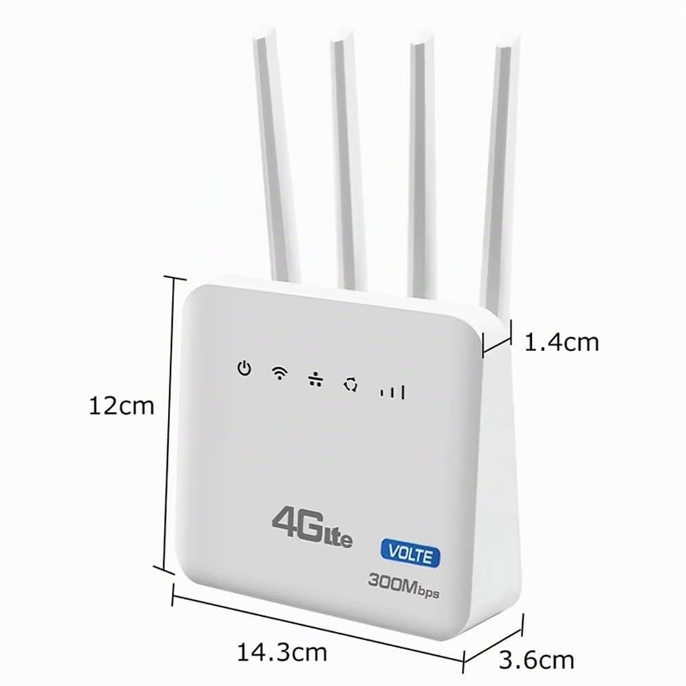 Routeur WiFi 4G LTE avec Interface Téléphonique Câblée RJ11 et Emplacement pour Carte SIM, pour l'europe, L'Afrique et l'asie, Prise EU-Plug