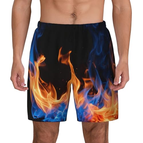 Short de bain respirant homme flamme bleue contre les irritations de plage