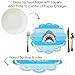 Big Dot of Happiness Shark Zone - Jawsome Shark Party or Birthday Party Round Table Decorations - Paper Chargers - Place Setting for 12