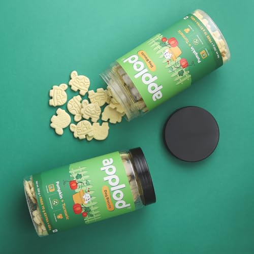 Image of Pumpkin with Turmeric Dog Biscuits for Puppies & Adult Dogs | Oven-Baked Crunchy Dog Treats Made with Real Ingredients | Healthy Training & Reward Snacks | 420g