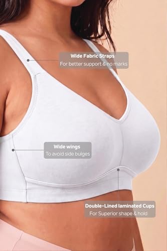 Image of Van Heusen Women Cotton Minimizer Bra - Wireless, Non Padded, Full Coverage