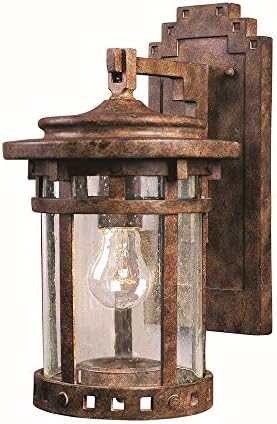 Miniatura 4 de Maxim 40033CDSE Santa Barbara VX - Aplique de pared resistente para exteriores, 1 luz de 60 vatios, 13 pulgadas de alto x 7 pulgadas de ancho, Sienna