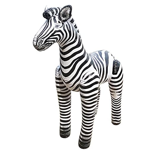 Jet Creations 60 inch Zebra Inflatable Safari Animal, Standing Blow up Figure, Stage Prop Gifts Toys Decorations, an-ZEB6