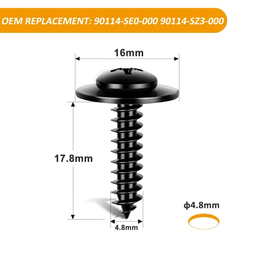 image for GOOACC 50pcs Splash Shield General Purpose Phillips Truss Head Sems Sc