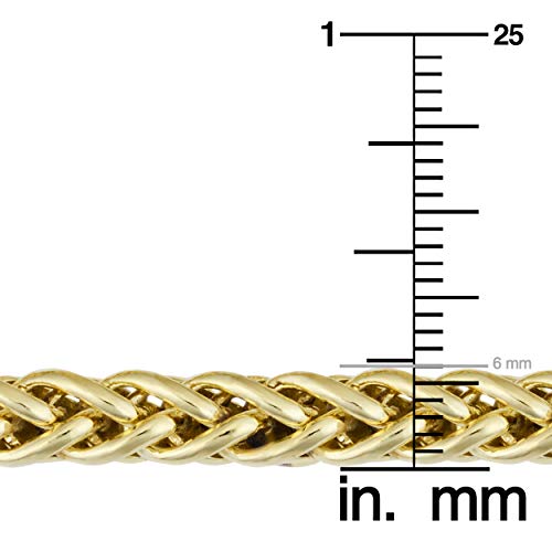 Kooljewelry 14k Yellow Gold Filled Heavyweight Unisex 6 mm Franco Link Chain Bracelet3