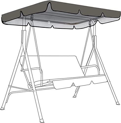 Toldo de columpio de jardín universal de 3 plazas con capota impermeable 2