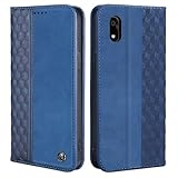 CASAFUNY 用の かんたんスマホ4 ケース 手帳型 おしゃれ 携帯カバー A402ZT ケース 手帳型 耐衝撃 本革 PUレザー TPUソフト a402zt カバー お洒落 軽量 人気 財布型 スマホケース カード収納 横置き機能 マグネット 落汗や指紋防止 擦り傷防止 (6.1インチ)ブルー