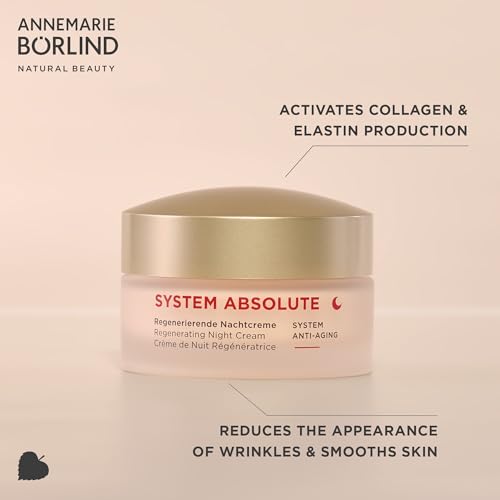 ANNEMARIE BÖRLIND - SYSTEM ABSOLUTE Regenerating Night Cream - Anti Wrinkle Moisturizer with Aloe, Algae and Meadowfoam Extracts - Nourishes, Tones, and Hydrates - 1.69 Fl. Oz