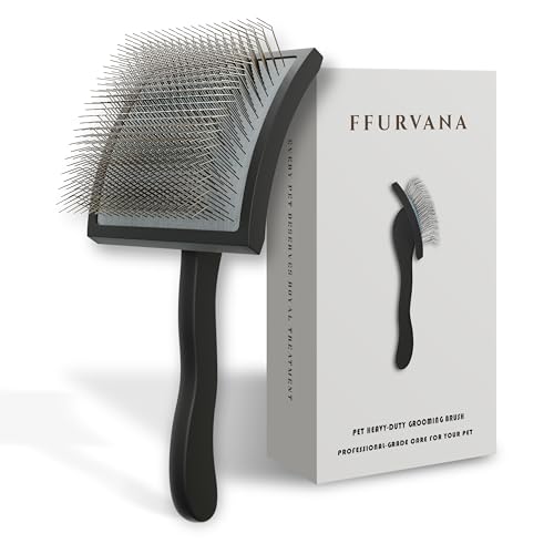 Doodle Slicker Dog Brush –Perfect For Goldendoodle & Poodle Hair Maintenance - Medium to Long Hair Breeds-Detangle, Brush, Black – Professional Pet Grooming Brush for Thick & Long-Haired Dogs