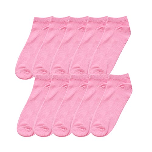 Allegra K Athletic Low Cut Ankle Socks-Stretch Cuffs Soft 10 Pairs