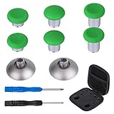8 in 1 Metal Thumbsticks Joysticks Replacement for Xbox One, Swap Magnetic Analog Stick Grips, Controller Buttons Accessory Parts Compatible for Xbox One Elite Series 1(Model 1697), for PS4 Controller