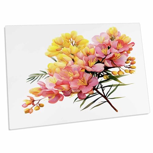 Alfombrilla de escritorio con ilustración de flores acacia miniatura 1