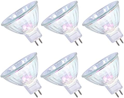 GMY MR16 Halogen Light Bulbs 50W 12V GU5.3 Spotlights for Ceiling Light Dimmable, 4000 Hours Extra Long Lifetime, 36ยฐ Beam Angle, 3000K Warm White, 2 Pin Base, Dichroic 6 Pack