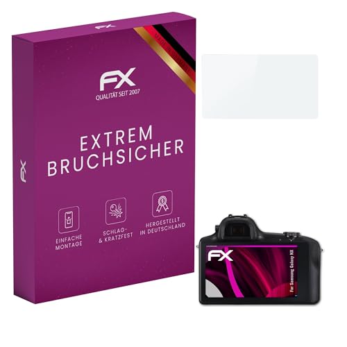 atFoliX Protection Écran Film de verre en plastique compatible avec Samsung Galaxy NX Verre film protecteur, 9H Hybrid-Glass FX Protection Écran en Verre trempé de plastique