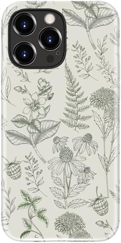 Coque iPhone 14 Pro fine compatible chargeur induction anti-jaunissement floral