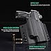 WARRIORLAND Taurus G2C / G3C Olight Baldr Mini Holster OWB Kydex Made Optic Cut Fit: Taurus G2C / G3C / Millennium G2 PT111 / PT140 w/BALDR Mini, Outside Waistband Carry, Adj. Ride Height, Right Hand