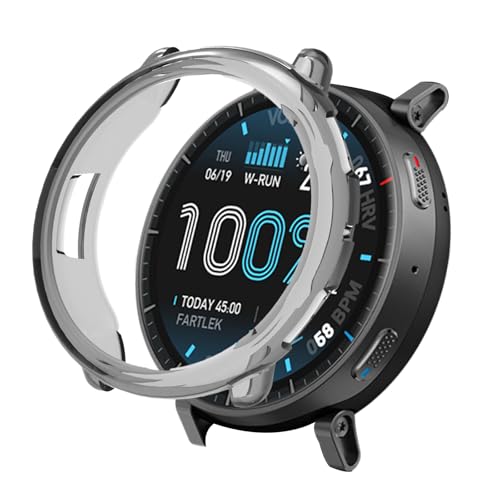 For Amazfit Active Max �P�[�X TPU�� �J�o�[ YANMONGI �ی�P�[�X �ϏՌ� �S�ʕی� �Ռ��z�� �ȈՒ��E �y�� ���ϋv �ی�J�o�[ Amazfit Active Max �Ή�(�u���b�N�j