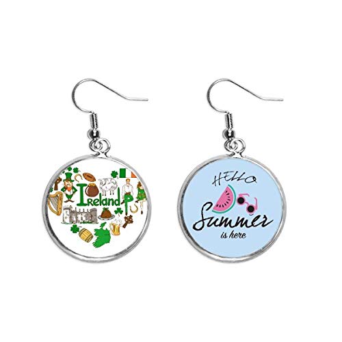 Pendientes de sandía Irlanda corazón el regalo perfecto de verano para lóbulos