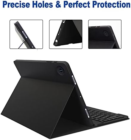 Seagtigau Keyboard Case for Samsung Galaxy Tab A8 10.5" 2022(SM-X200/X205/X207), Durable TPU Protective Cover with Wireless Rechargeable Keyboard for Galaxy Tab A8 10.5 inch