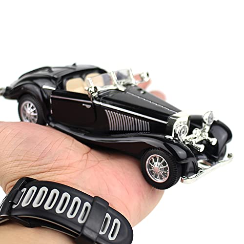 1:28 Scale Pullback Diecast Metal Antique Classic Model Cars Collectible Toy Gifts (Black,Length 6.5In/16.8Cm) #TOP4