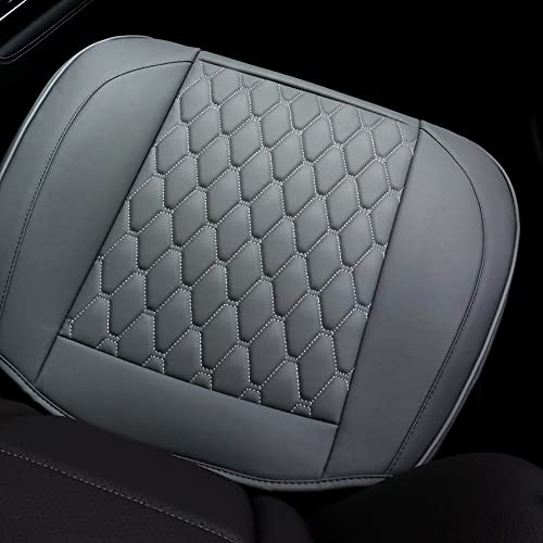 Cusaota 1 Piece Car Seat Covers Protectors For Front Seat Bottoms, Luxury Pu Leather Breathable Car Interior Seat Cushion Pad Mat For Auto Supplies (Sedan Suv Truck Jeep Mini Van) (Gray-1Pcs) #TOP2