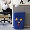 Funny Garbage Bin Stickers - 4 Sheets Cartoon Face Decals, Humorous Expression Sticker Labels, Kitchen Fridge Decoration for Bucket #1