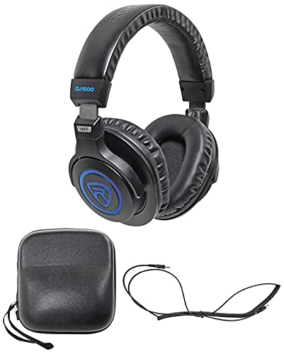 Rockville DJ1500 DJ Headphones, 40mm Drivers, 8Hz-22kHz, 32 Ohm, Swiveling Ear Cups, Detachable Coil...