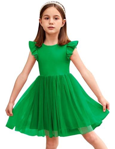 Image of Arshiner Toddler Tutu Dress Little Girls Fluffy Summer Dresses Casual Party Tulle Sundress for Kids 2-6Y