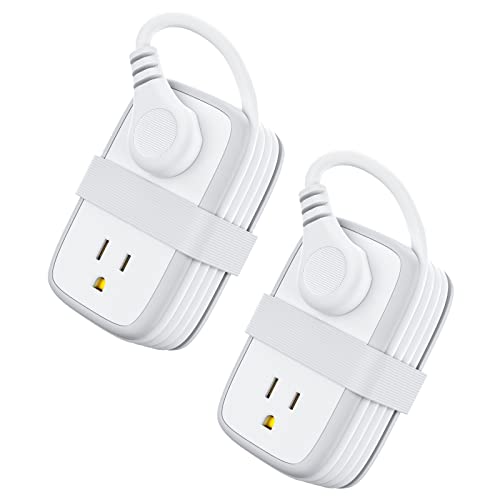 2 Pack Power Strip with USB C Ports, 4 Outlets 3 USB(1 USB-C), NTONPOWER Small Power Strip with 4ft Short Extension Cord Flat Plug, Compact Power Strip for Travel Hotel Cruise Essentials, Wh