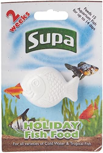 Supa Aquarium Holiday Fish Food, 14 Days, Pack of 6, Easy To Use, Slow Releasing Food Block For Feeding Cold Water & Tropical Aquarium Fish