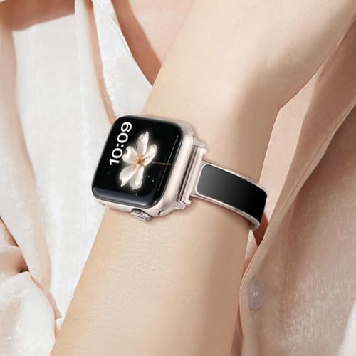 Bokoios �X�e�����X�X�`�[�� �R���p�`�u��Apple Watch �o���h 46mm 45mm 44mm 42mm 49mm �Ή� ��������t�B�b�g ��?�A�b�v���E�H�b�` �o���h���f�B�[�X �V���v���ŃG���K���g�ȃf�U�C�� iWatch Series S