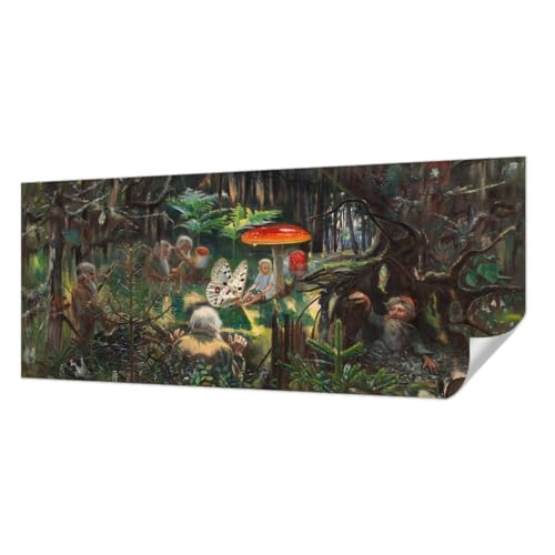Papier peint adhésif décoration murale panoramique forêt salon