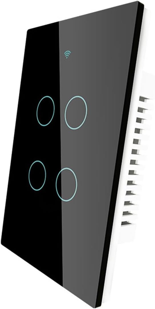 Zigbee Wall Touch Smart Light Switch with Neutral/No Neutral No Capacitor Smart Life Works with Voice Control ZS-US2-WH-MS Zigbee